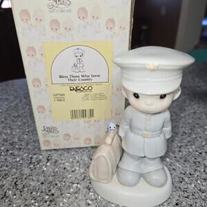 Enesco Precious Moments Bless Those Who Serve Their Country Marines Figurine